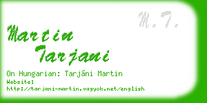 martin tarjani business card